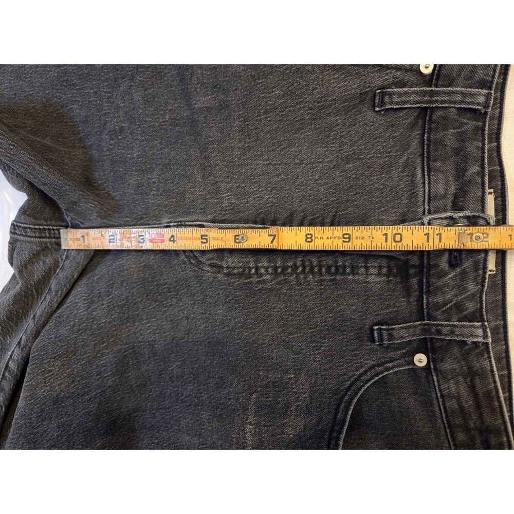 Madewell Curvy Perfect Vintage Straight Jeans Womens 32 Black High Rise Raw Hem - Picture 9 of 10